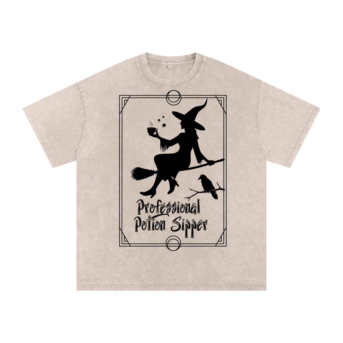 Snow Washed Oversized Cotton T-Shirt